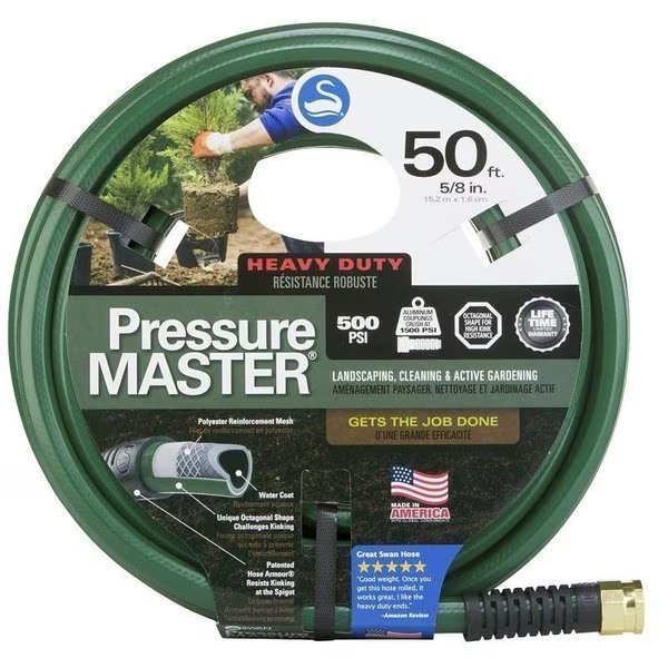 SN7958050 Garden Hose, 50 ft L, NonVinyl Resin, Green, Swan, Mfr#: CSN7958050